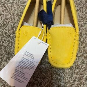 Janie and Jack Bright Yellow Kids Moccasins
